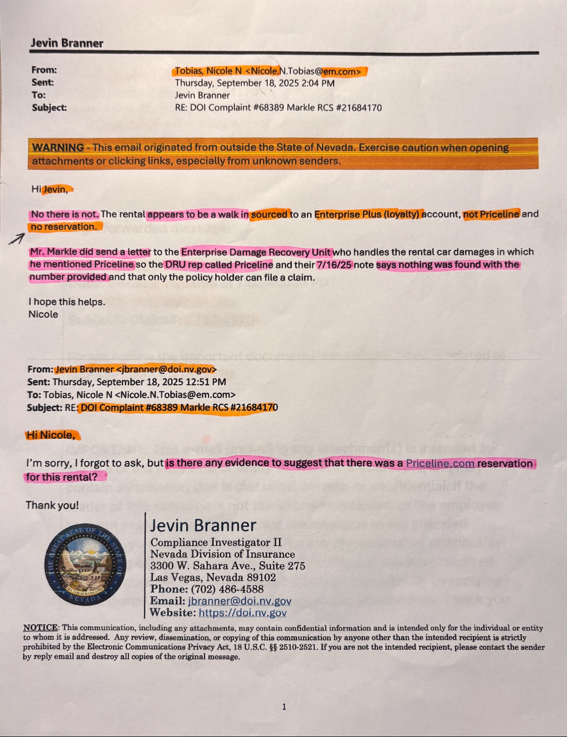 10/18/2024 internal deductible invoice — never sent to Jessica Markle