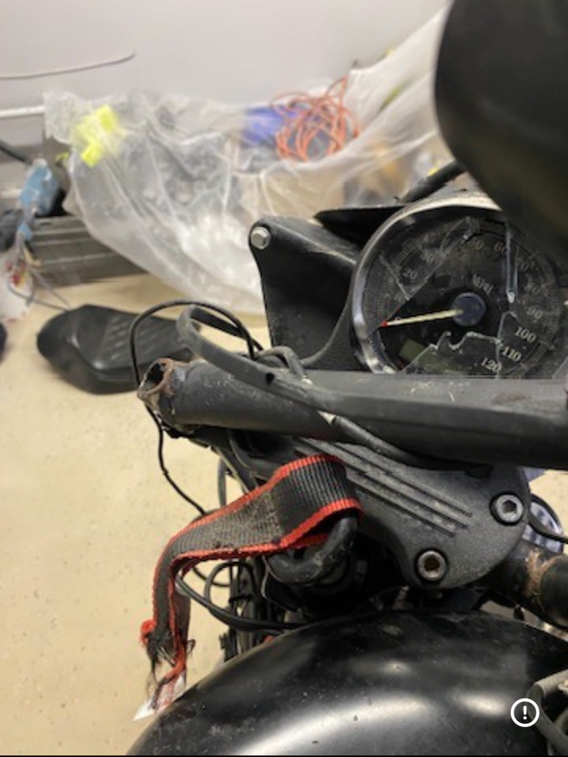 Harley Davidson — crushed front end bent forks